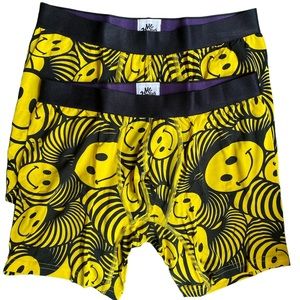 NEW TWO pairs of men’s Me Undies boxer briefs underwear in smiley faces